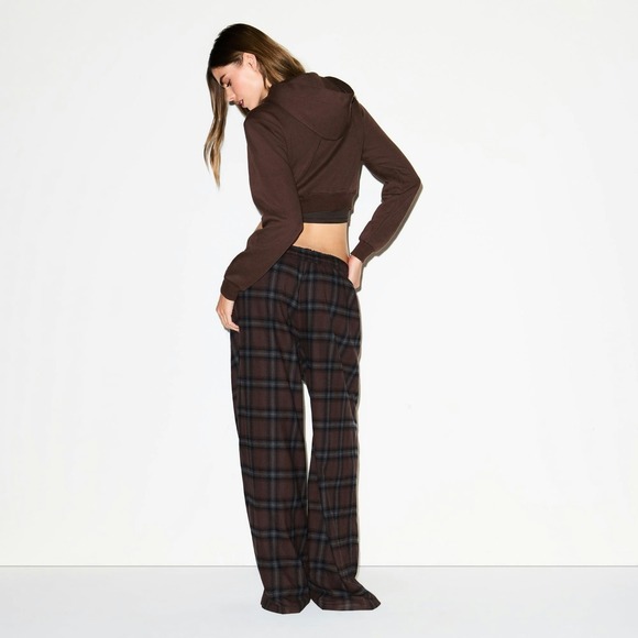 Skims FLANNEL SLEEP OVERSIZED PANT | PHOENIX PLAID Size XS - Picture 2 of 10